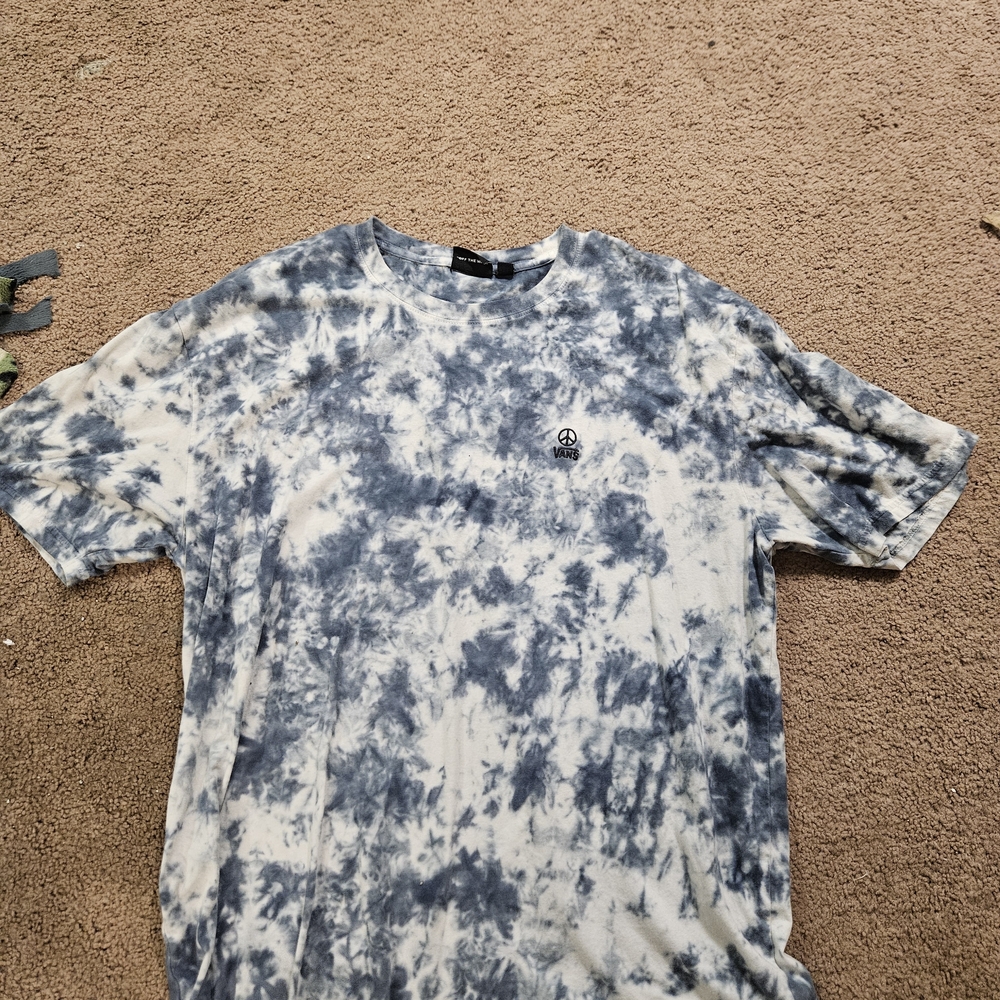 Vans Blue and White Tie-Dye Short Sleeve Tee